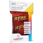 Gamegenic KeyForge Logo Sleeves - Red (40 Sleeves)