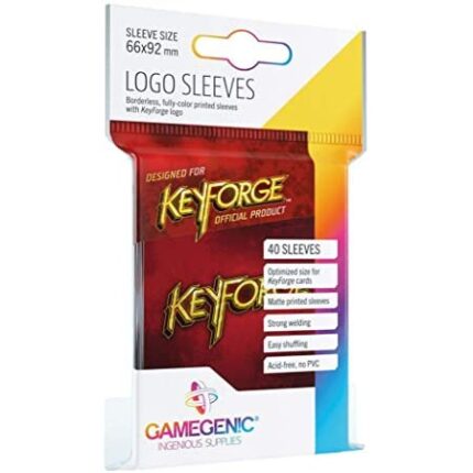 Gamegenic KeyForge Logo Sleeves - Red (40 Sleeves)
