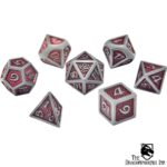 Fiery Fate Metal RPG Dice Set