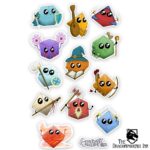 Kawaii Dice Classes Stickers