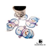 Mug Coasters Set - Snowmen - 4 Pcs - Image 3